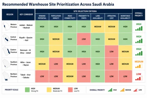 Designing Data-Driven Warehouse Site Selection Strategies in Saudi Arabia’s Evolving Logistics Landscape