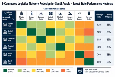 Redesigning E-Commerce Logistics Networks for Faster, Leaner Delivery in Saudi Arabia