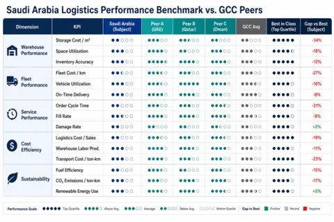 Saudi Logistics Benchmarking to Uncover Cost and Performance Gaps for Distributors