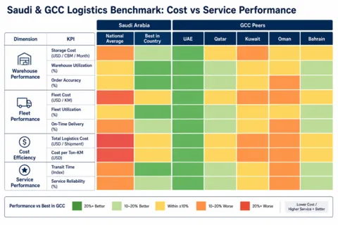 Saudi Logistics Benchmarking to Uncover Cost and Performance Gaps for Distributors